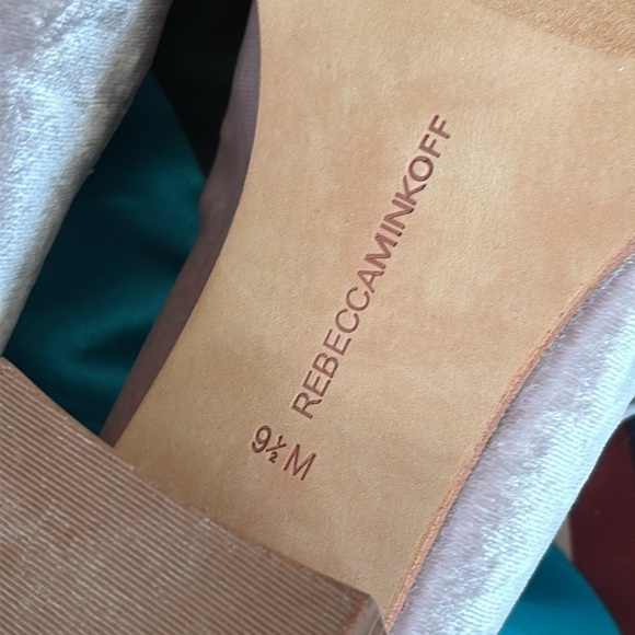 Brand New Rebecca Minkoff Edie Velvet Tassel Loafers Stacked Heel Slip On Shoes - Picture 14 of 16